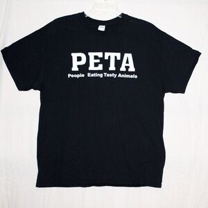 Branson MO Novelty T-Shirt PETA Fat People Graphic Tee Men's Black